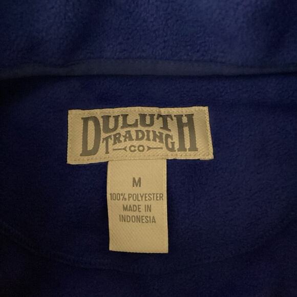 Duluth Trading Co. Full Zip Fleece Jacket Utility Outdoor Blue Men Medium Warm - Picture 3 of 7